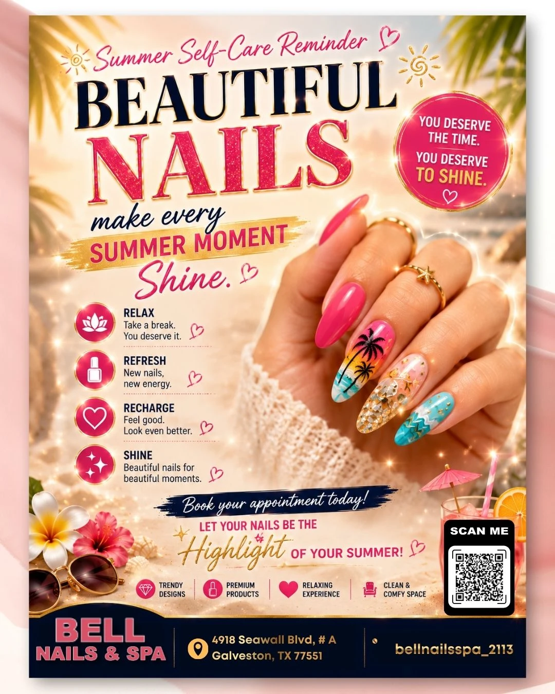 Bell Nails & Spa Galveston, TX 77551